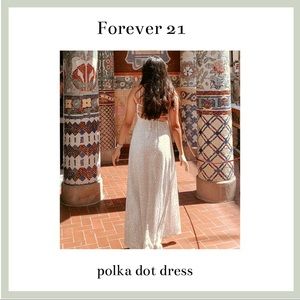 Black and white Polka dotted long maxi dress